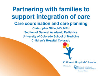 Partnering With Families To Support Integration Of Care