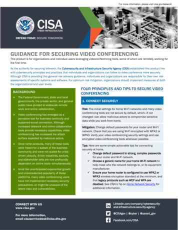 Guidance For Securing Video Conferencing