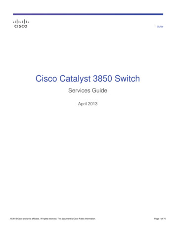 Cisco Catalyst 3850 Switch Services Guide