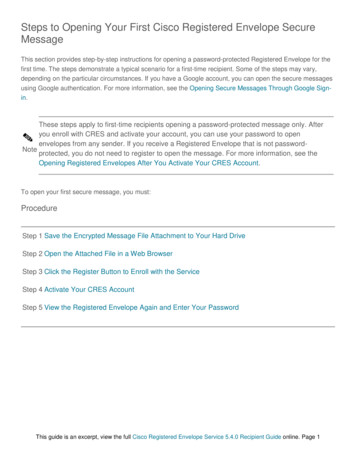 Steps To Opening Your First Cisco Registered Envelope .