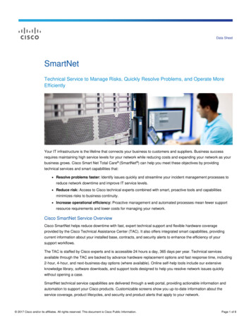 Cisco Smart Net Total Care Service Data Sheet