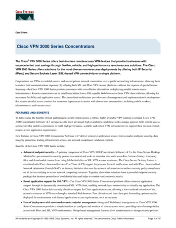 Cisco VPN 3000 Series Concentrators - DBK