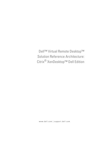 Dell Virtual Remote Desktop Solution Reference .