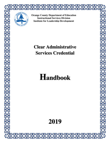 Clear Administrative Services Credential