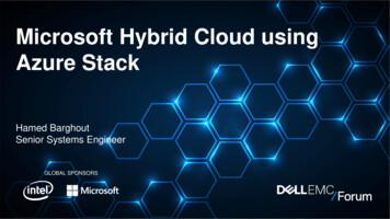 Microsoft Hybrid Cloud Using Azure Stack - Dell EMC