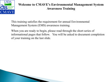 CMAVE EMS Training 2019 - USDA ARS