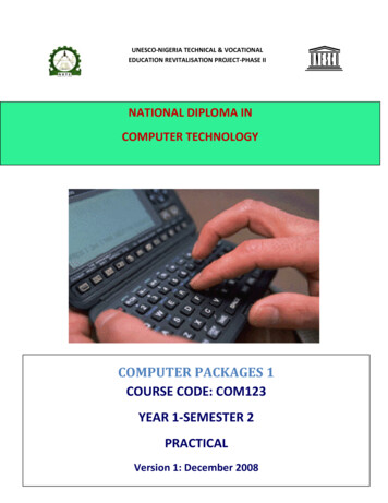 COMPUTER PACKAGES 1