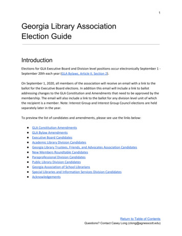 Georgia Library Association Election Guide