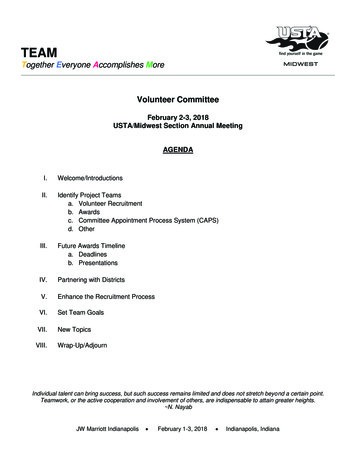 USTA/Midwest Section Annual Meeting AGENDA
