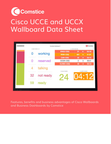 Cisco UCCE And UCCX Wallboard Data Sheet - Comstice