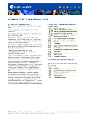 READY-ACCESS CHAIRPERSON GUIDE - Udayton.edu