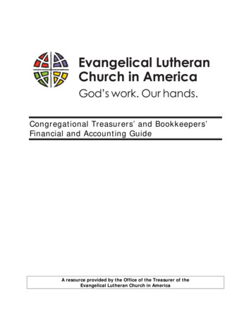 Congregational Treasurers’ And Bookkeepers’ Financial And .