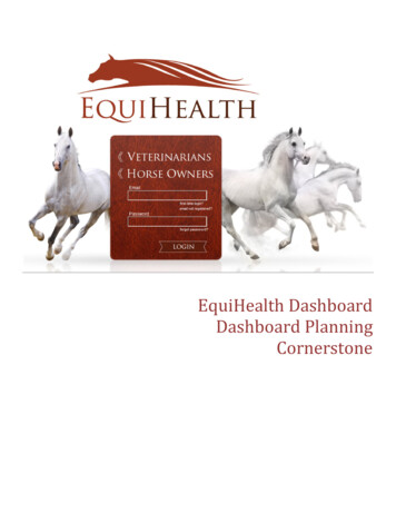 EquiHealth Dashboard Dashboard Planning Cornerstone