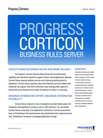 Progress Corticon Server Data Sheet - GALEOS
