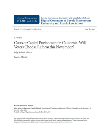 9-10-2012 Costs Of Capital Punishment In California: Will .