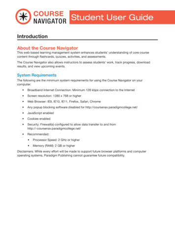 Course Navigator Student User Guide