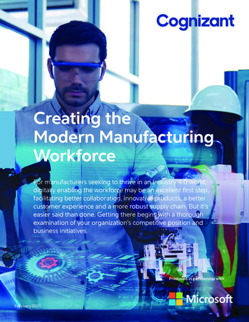 Creating The Modern Manufacturing Workforce