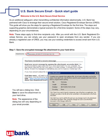 CRES Secure Email Quick Start Guide - U.S. Bank