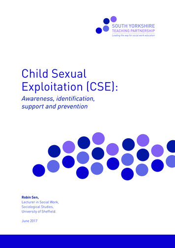 Child Sexual Exploitation (CSE) - Sheffield