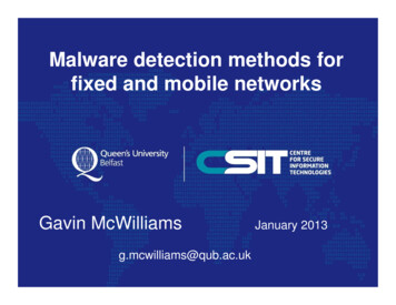 Malware Detection Methods For Fixed And Mobile Networks