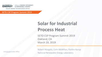 Solar For Industrial Process Heat - Energy