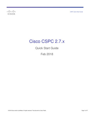 Cisco CSPC 2.7 - Tesrex