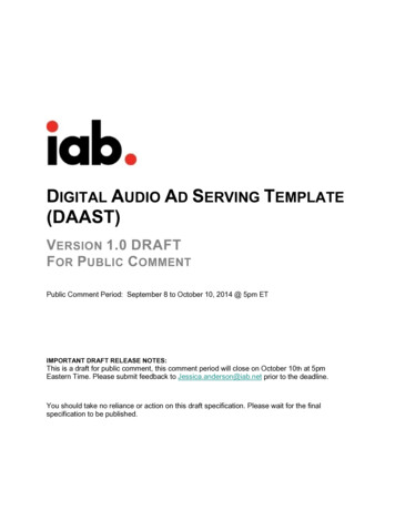D AUDIO AD SERVING TEMPLATE (DAAST)
