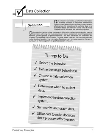 LRBI Checklist Data Collection Data Collection
