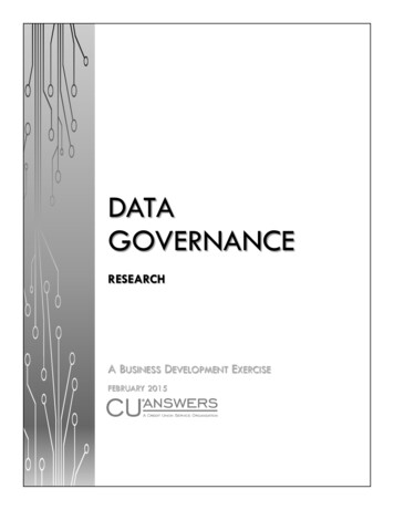 DATA GOVERNANCE - CU*Answers