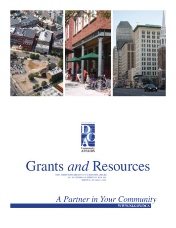Community AFFAIRS Grants And Resources - NJ