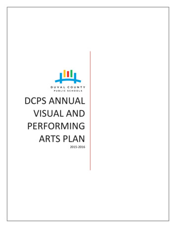 DCPS Annual VIsual And Performing Arts Plan