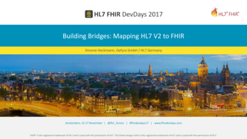 Building Bridges: Mapping HL7 V2 To FHIR - FHIR DevDays