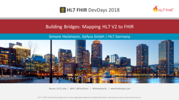 Building Bridges: Mapping HL7 V2 To FHIR