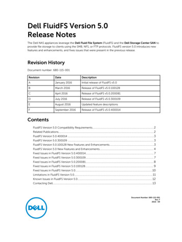 Dell FluidFS Version 5.0 Release Notes