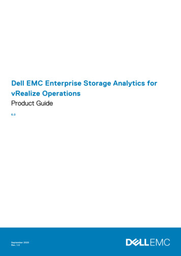 Dell EMC Enterprise Storage Analytics For VRealize .