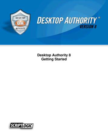 Desktop Authority 8 Getting Started