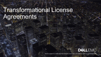 Transformational License Agreements - Dell EMC