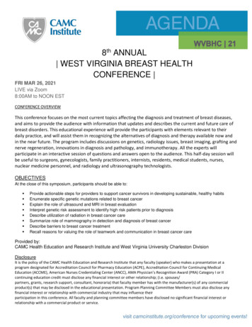 WEST VIRGINIA BREAST HEALTH CONFERENCE