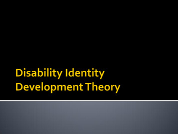 Disability Identity Development Theory - Weebly