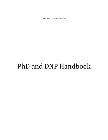 PhD And DNP Handbook - UMSL
