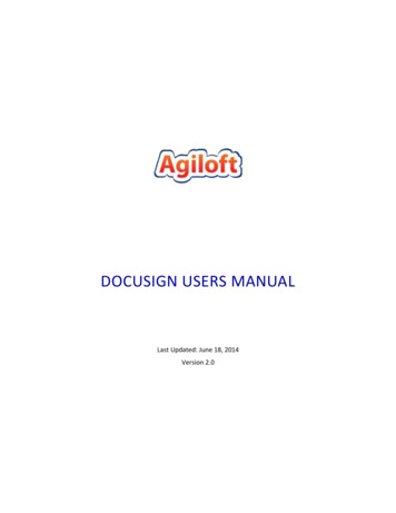 DocuSign Users Manual - Agiloft