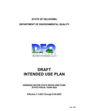 DRAFT INTENDED USE PLAN - Oklahoma