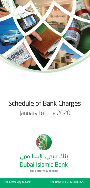 Schedule Of Bank Charges - Dibpak 