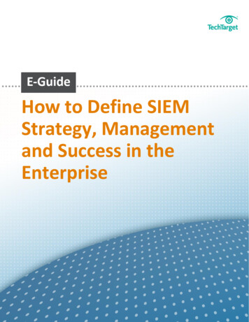 How To Define SIEM Strategy, Management And Success In 
