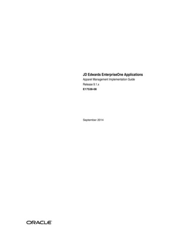 Apparel Management Implementation Guide Release 9.1