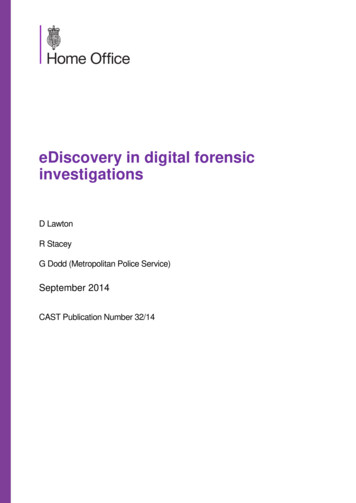 EDiscovery In Digital Forensic Investigations