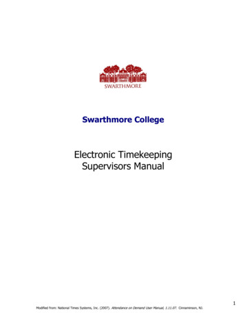 Electronic Timekeeping Supervisors Manual