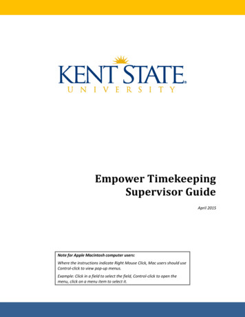 Empower Timekeeping Supervisor Guide