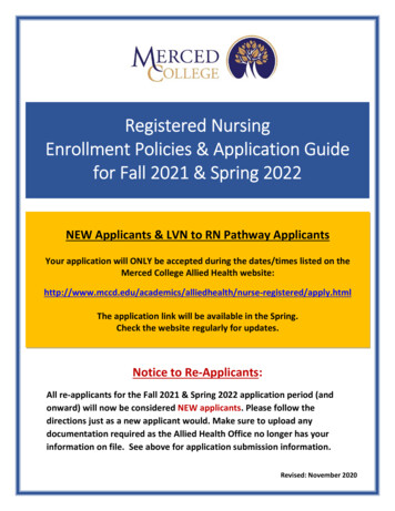 Nursing Enrollment Policies Application Guide For Fall .
