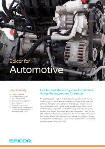Epicor For Automotive - EC Solutions